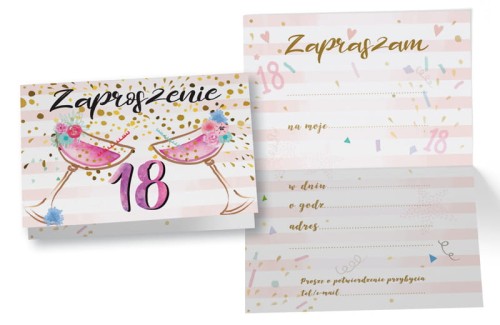 Zaproszenie ZZ-079 Urodziny 18