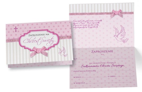 Zaproszenie ZZ-040 Chrzest