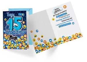 Karnet PR-340 Urodziny 15 (cyferki)