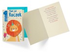 Karnet DK-856 Urodziny 1 (roczek, cyferki, lew)