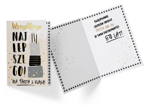 Karnet PR-278 Urodziny (facet z klasą)