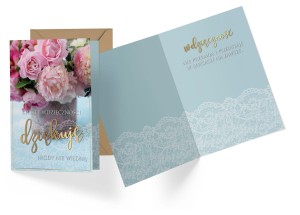 Karnet PR-373 Dziękuję (kwiaty)