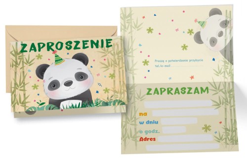 Zaproszenie ZZ-086 Panda
