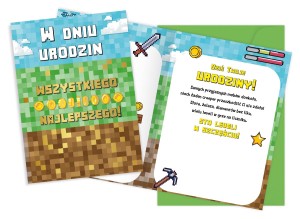 Karnet V-055 Urodziny (piksele)