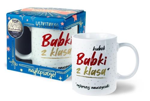 Kubek Premium Q 900 Babka z klasą (najlepsza nauczycielka)