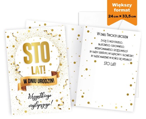 Karnet Prestige P-035 Urodziny (sto lat)