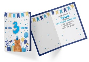Karnet PR-322 Urodziny 3 (cyferki)