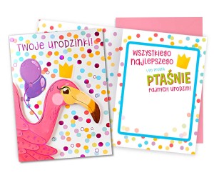 Karnet DKP-053 Urodziny dziecięce (flaming)