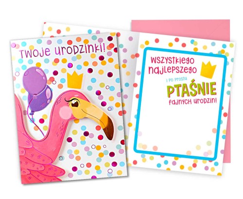Karnet DKP-053 Urodziny dziecięce (flaming)