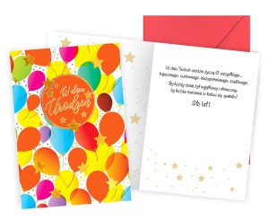 Karnet PR-488 Urodziny (balony)