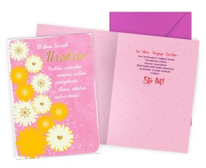 Karnet PR-510 Urodziny (kwiaty)