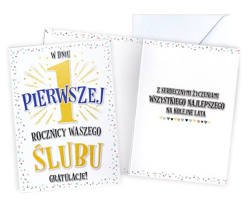 Karnet V-077 Rocznica ślubu 1