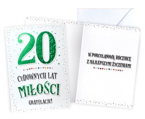 Karnet V-081 Rocznica ślubu 20