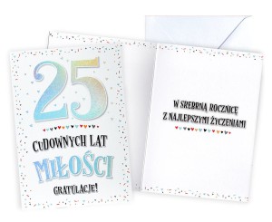 Karnet V-082 Rocznica ślubu 25