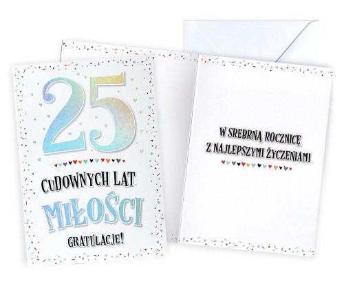 Karnet V-082 Rocznica ślubu 25