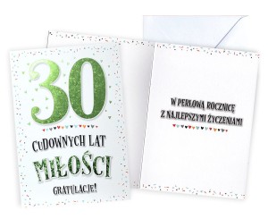 Karnet V-083 Rocznica ślubu 30