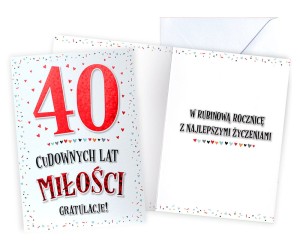 Karnet V-084 Rocznica ślubu 40