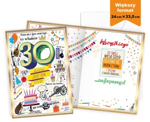 Karnet Prestige P-038 Urodziny 30 (cyfry)