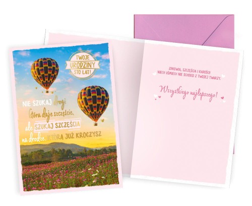 Karnet PR-526 Urodziny (latające balony)
