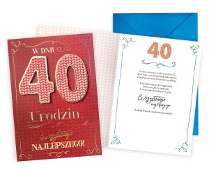 Karnet DKP-022 Urodziny 40-latka (cyfry)