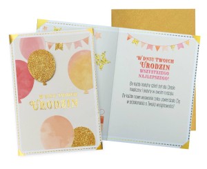 Karnet DK-1004 W dniu Twoich urodzin (balony)