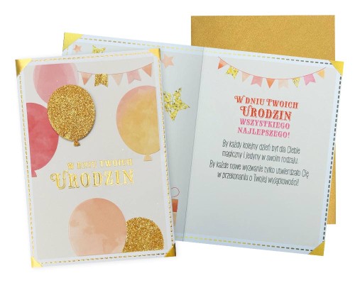 Karnet DK-1004 W dniu Twoich urodzin (balony)