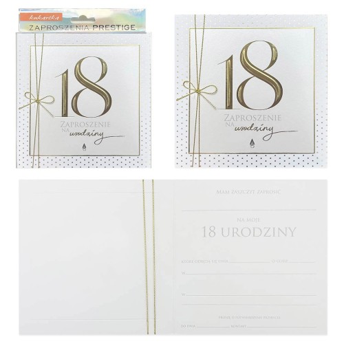 Zaproszenie ZP-039 Urodziny 18 (osiemnastka)