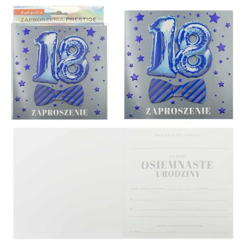 Zaproszenie ZP-040 Urodziny 18 (osiemmastka)