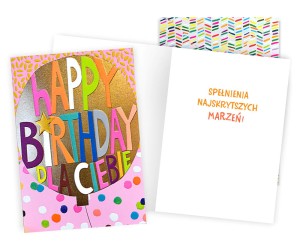 Karnet DKP-079 Urodziny (damskie, balon)