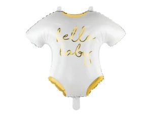 Balon foliowy Śpioszki - Hello Baby, 51x45cm, biały (1 op. / 1 szt.)