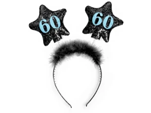 Opaska z gwiazdkami 60, czarny (1 op. / 1 szt.)