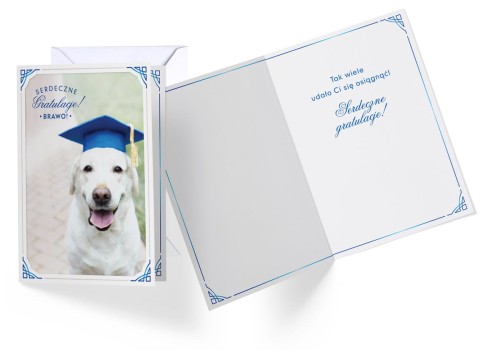 Karnet PP-2093 Gratulacje (pies, absolutorium)