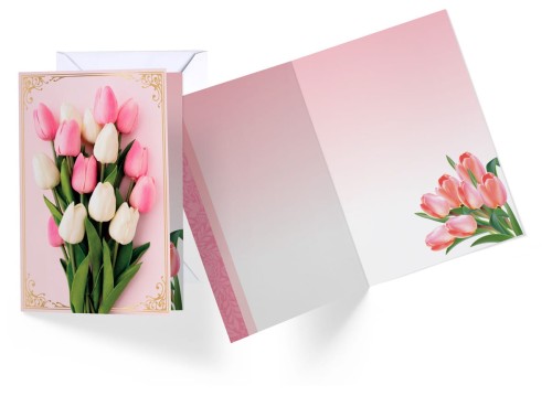 Karnet PP-2142 Kwiaty (bez tekstu)