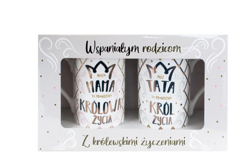 Kubek komplet Q 898 Mama/tata (korona) (ślub)