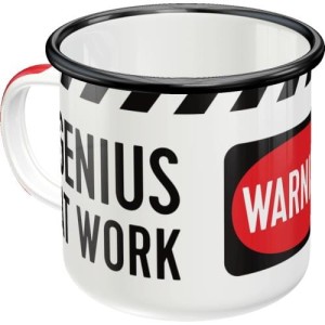 43202 Emaliowany Kubek Genius At Work Genius At Work