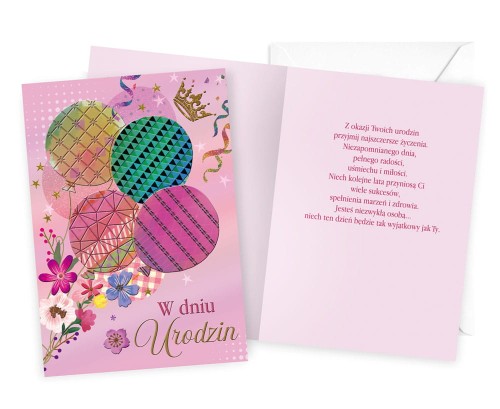 Karnet DK-1152 Urodziny (balony)