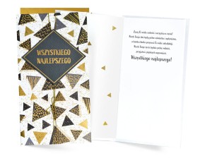 Karnet PM-386 Wszystkiego najlepszego (trójkąty)