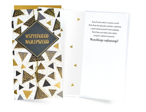 Karnet PM-386 Wszystkiego najlepszego (trójkąty)