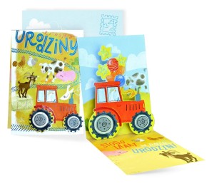Karnet PU-015 Urodziny dziecięce (traktor)