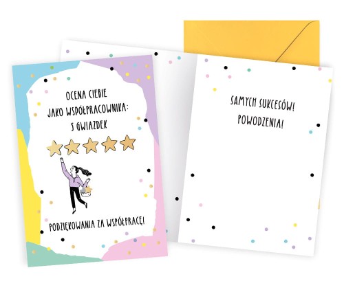 Karnet PR-552 Podziękowania za współpracę (gwiazdki)