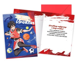 Karnet PR-560 Urodziny (anime, chłopięce, piłki)