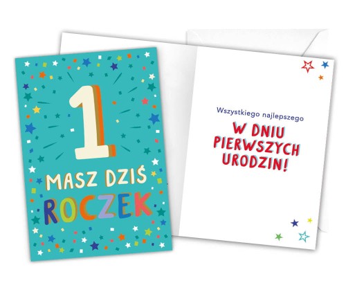 Karnet LKL-001 1. urodziny (chłopiec)