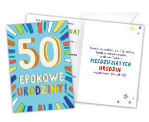 Karnet LKL-054 50. urodziny (męskie)