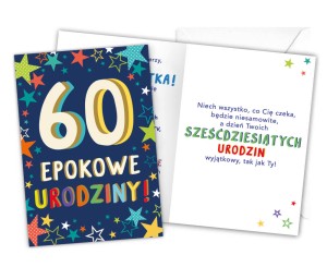 Karnet LKL-065 60. urodziny (męskie)