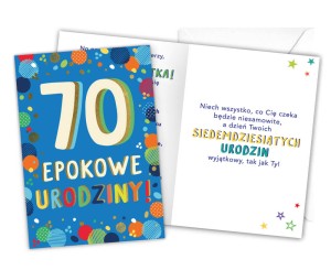 Karnet LKL-076 70. urodziny (męskie)