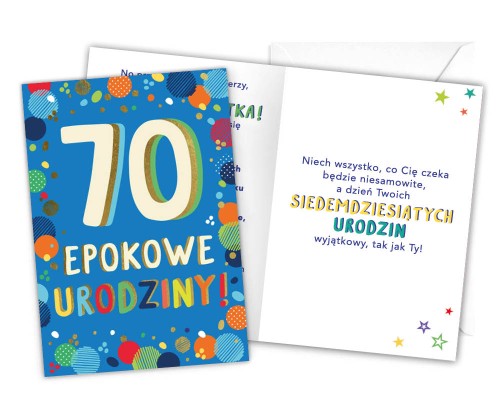 Karnet LKL-076 70. urodziny (męskie)