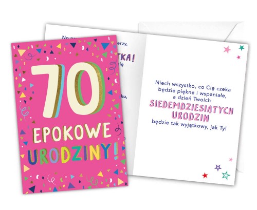 Karnet LKL-077 70. urodziny (damskie)