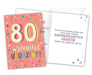 Karnet LKL-088 80. urodziny (damskie)