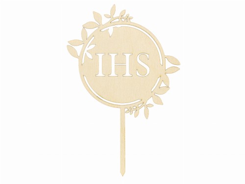 Topper drewniany IHS, 23cm