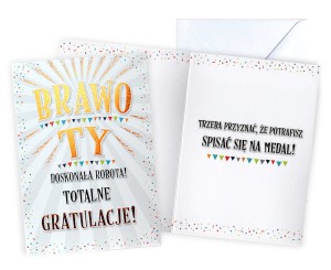 Karnet V-069 Brawo TY! Gratulacje!